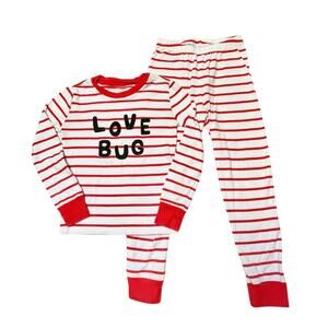 Pottery Barn Kids Love Bug Two Piece PJ Set Size 6